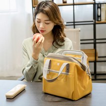 간식 가방 도시락 과일 핸드백 보온 알루미늄 가방, 핑크 L