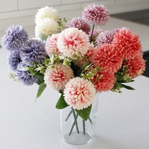 cocooning 홈가드닝 조화부케 6color 알륨가지다발 인테리어 조화, 다홍