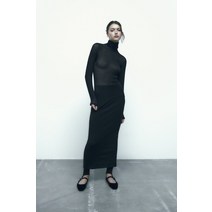 국내정품 ZARA 자라 롱 펜슬 스커트 - 블랙