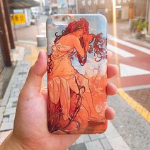 우리일쌍 무광 알폰스 무하 사계 여름 명화 휴대폰케이스/애플 아이폰11 최신 스마트폰 케이스 추천 (3619727), 아이폰7+