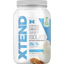 XTEND Pro 100% Whey Protein Isolate Vanilla Ice Cream 엑스텐드 프로 100% 유청 단백질 분리 바닐라 아이스크림 810g, 1개, 1