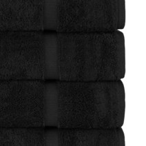 Chakir Turkish Linens 호텔 & 스파 품질 100% 면 프.. 정품보장, Bath Towel - Set of 4, Black