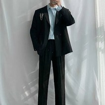 콘피아르 오버핏 브로치 더블 블레이져 TC0535N