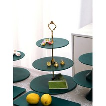 루이드롱 북유럽 인테리어 2단 디저트트레이 3단 미니 케이크돔 간식접시, S