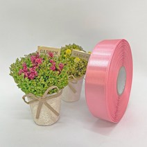 포장 리본 끈 제이제이리본 고밀도주자 40mm 50mm 76컬러 (길이 45M) 공단리본, 진분홍