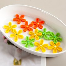 부직포 꽃잎 (10개입) 3cm DIY 장식 소품 재료 FDIYFT, 오렌지