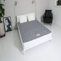 3DMESH 매쉬매트 사계절침대매트 미끄럼방지 전기매트사용가능 퀸매트 친환경소재매트 PB-2015 화이트 그레이 편한한 쿠션감