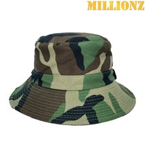 밀리언즈 정글모 우드랜드색상 프리사이즈 생활방수 정글 모자 부니햇 사파리 벙거지 대형 일심