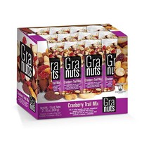Granuts 크랜베리 트레일 믹스 | 캐러멜라이즈 땅콩 옥수수 견과류 아몬드 부드러운 짠맛 달콤한 맛 이동 중 스낵 49.9g1.75온스 내부 팩 12개 USA 미국, Trail Mix_24 Pack