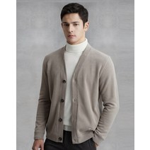 22FW [Velour] 닥스 벨로아 원단 베이지 Y형 가디건 DMTS2D307I3