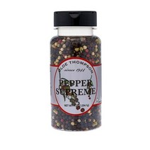 Olde Thompson Pepper Supreme 화이트 블랙 핑크 그린 페퍼콘이 들어간 전체 페퍼 블렌드 페퍼 그라인더용 리필 7.2온스, 7.2 Ounce (Pack of 3)