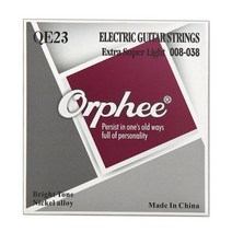 기타줄 용품 일렉 어쿠스틱 클래식 통 신제품 전문 기타 스트링 Orphee QE 시리즈 니켈 합금 도금 일렉트릭 교체 QE23 /QE25/ QE27/QE29, CHINA, QE23 008 to 038inch