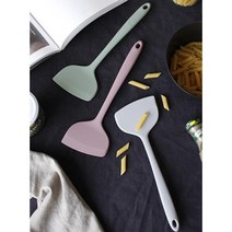넓은 깔끄미 실리콘 알뜰주걱 주방요리스푼 가벼운 숟가락 개인방송 먹방, 그레이