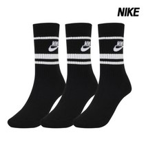 나이키 나이키 양말 에브리데이 에센셜 크루삭스 3개입 블랙 CQ0301-010, CQ0301010