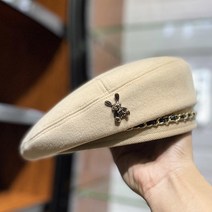 여성 가을과 겨울 일본 스타일 플랫 탑 레트로 패션 화가 모자