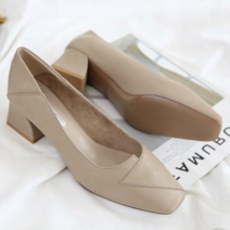 Prosekor 발편한 푹신푹신 플랫 슈즈 여성 펌프스 구두 2컬러