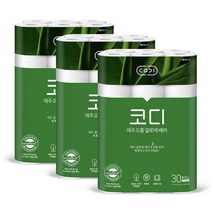 [KT알파쇼핑]코디 제주 오름 알로에 베라 화장지 30m 30롤 3팩, 상세페이지 참조