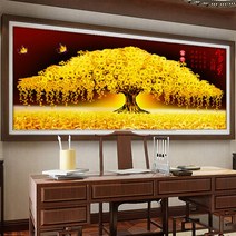 메이리앤 보석십자수 금전수 가로형 대형 3D 비즈공예, 1개, 180x70
