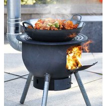 스탠드 가마솥 부뚜막 캠핑장 드럼통 가정용 팬션, 63cm