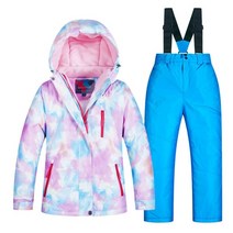 주니어스키복 키즈 아동 어린이 스키복 겨울 새로운 야외 스키 복 소녀 두꺼운 따뜻한 방풍 방수 스키 세트 스노우 보드 스노우 의류 197