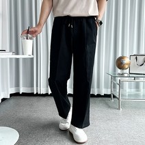 퍼그 와이드 면 밴딩 팬츠