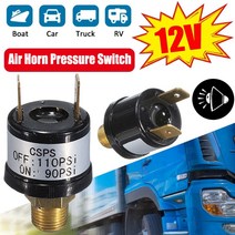 차량용 에어 컴프레셔 12V DC 12V 3.5A 자동차 공기 펌프 압축기 저장 탱크 압력 스위치 90-110PSI 120-150, 02 90-110SPI