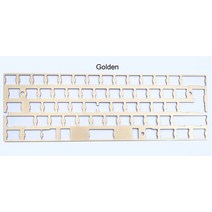 키보드 스테빌라이저 커스텀 범용 gh60 플레이트 알루미늄 양극 처리 pcb 장착 및 안정 장치 지원 iso ansi for 60 diy, 안정제 추가, 황금