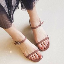 여성 여름 원피스 샌들 끈신발 미들굽 쇼핑 보세화