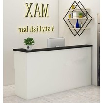 인포데스크 인포 안내 데스크 카운터 테이블, 140x60x100cm, 올 화이트 우회전 도장 패널