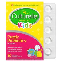컬처렐 Culturelle Kids Purely Probiotics 키즈 3세이상 퓨어리 프로바이오틱스 츄어블 30정, 2팩