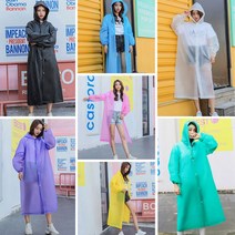 호쿠호니 자전거용우비 백패킹 백패킹우의 캠핑용 등산용 다회용 비옷, 핑크