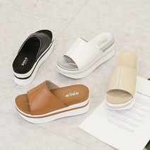 베이직 키높이 통굽 쿠션 슬리퍼 (7cm) 리빙