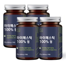자연바름 하이 매스틱 100프로 메스틱 검 분말 정 위, 70정, 4개, 35g