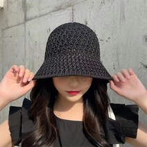 로에드 케이블 짜임 여름 니트 벙거지 버킷햇 모자