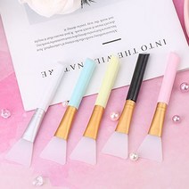 [DJ] 피부미용 크림팩 붓 얇고 고르게 펴발리는 실리콘 주걱 브러쉬, 랜덤발송1P