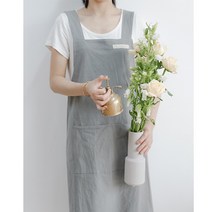 올데이몰 코튼 프릴 앞치마, 그레이, 1개