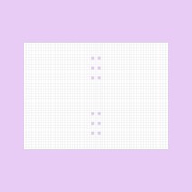 와우샵 DIY 6공 다이어리 속지 A6 A5, 사각 모눈 노트[45장]