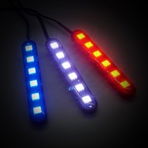LED 싸이키 스트로브라이트(모듈내장형) 오토바이 배달통 탑박스 파박이 12V-24V용, 24V, 블루(6발)