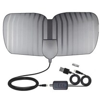 TV 안테나 디지털 공중 Dvb-T2 수신기 증폭기 실내 자동차 안테나 홈 TV, 210x120mm, 회색, 플라스틱