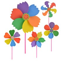 연아트 EVA 바람개비 만들기 5인용 모음 재료 어린이집 유아 유치원, 5개, 02_바람개비_돌개바람