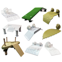 거북이육지 쉼터 반수생 일광욕 휴식처 육지 놀이터, 아치교 이중 사다리 테라스화이트