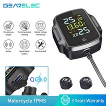 한국 타이어 교체 셀프 가성비 호환 오토바이 tpms motos 타이어 압력 모니터링 2, 검은색
