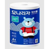 점보롤 화장지 1겹 500m 1팩 (4롤), 4개