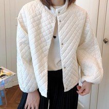 데일리 루즈핏 다이아몬드 누빔 점퍼 W089