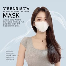 2021 트렌디스타 박가린 마스크 (FDA ISO KC 비말차단 재사용) 국내생산 입체 연예인 숨쉬기편한 비말 패션 마스크, 블랙, XS