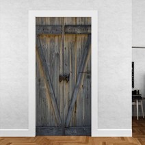 크리스마스 빈티지 레트로 나무 문 스티커 모조 3D 셀프 접착 비닐 PVC 벽지 아트 벽화 침실 거실 장, 17 17_01 77x200 센치메터