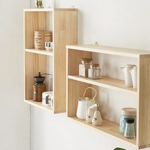 이케아 2단 국내제작 원목 인테리어 벽선반 가로세로 벽걸이 거실 주방 침실 카페 진열대, GN28(세로선반)