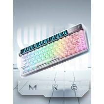 매체니케 MACHENIKE KT68 스크린 기계식 키보드 RGB 유무선 블루투스 핫스왑, 카이화 지추 축, 스마트스크린-축시트핫스왑-블랙골드버전, 패키지 1