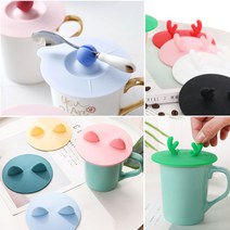 실리콘 컵뚜껑 덮개 루돌프 컵덮개, 루돌프컵덮개-그린