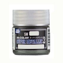 mr.hobby GUNSM201 군제 슈퍼 메탈릭 2 (10ml), SM201 슈퍼 파인실버2